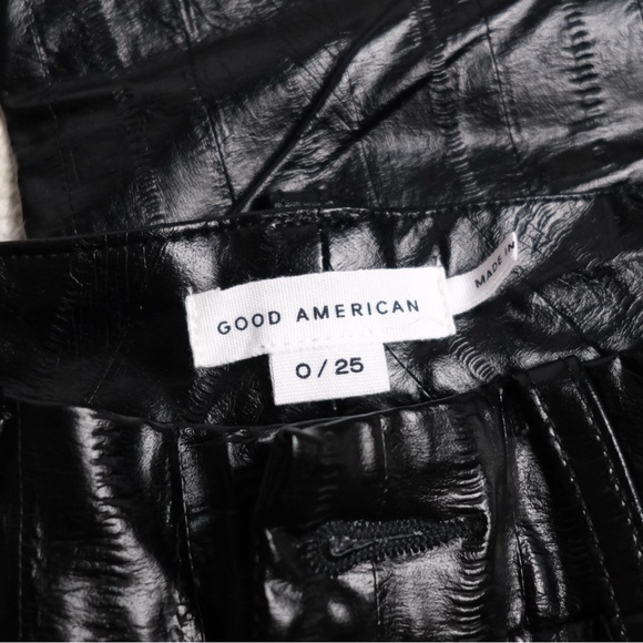 Good American faux leather pants. Size 25 - Picture 6 of 7